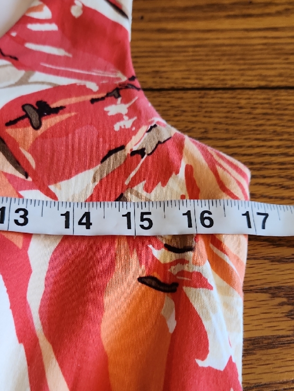 Coldwater Creek Red and Cream Floral Midi Dress - Picture 12 of 13